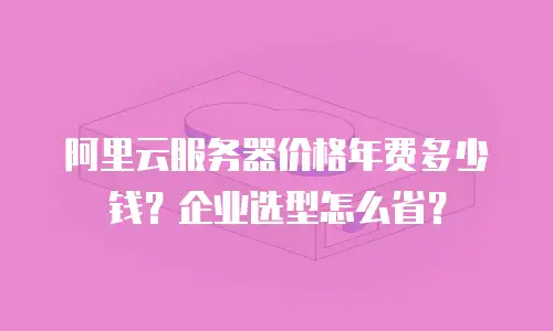 阿里云服务器价格年费多少钱？企业选型怎么省？