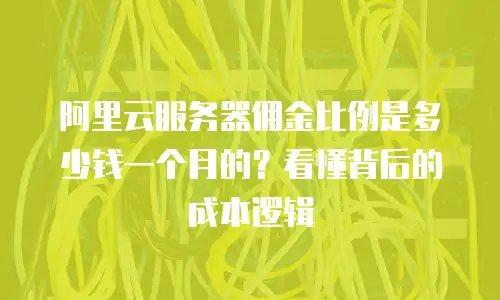 阿里云服务器佣金比例是多少钱一个月的？看懂背后的成本逻辑