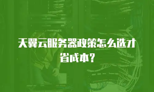 天翼云服务器政策怎么选才省成本？