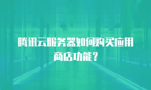 腾讯云服务器如何购买应用商店功能？